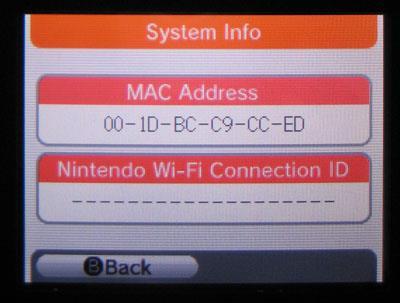 Nintendo DS To locate the MAC Address of your Nintendo DS, you will need a WiFi-enabled game for the Nintendo DS, then follow these steps: 1.