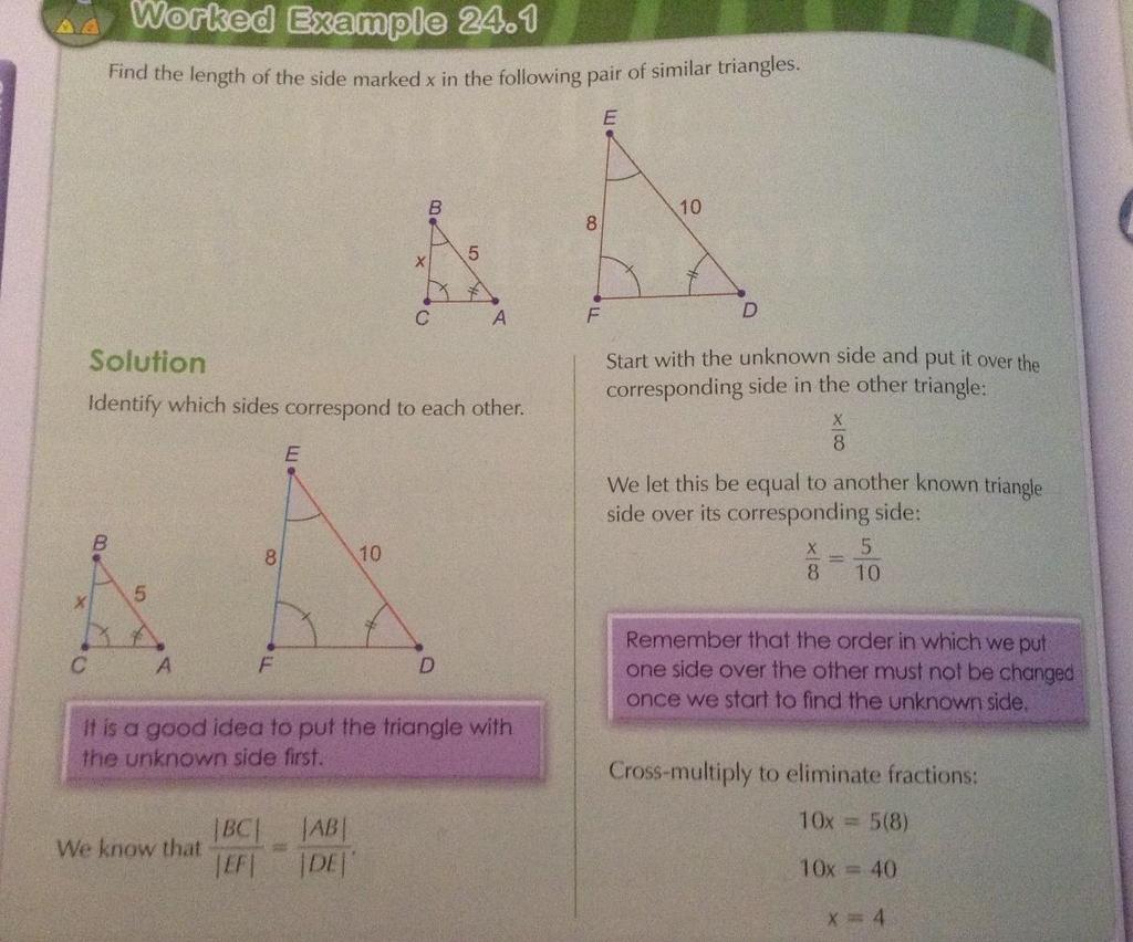 Congruent Triangles Congruent triangles are triangles in which all the corresponding sides and angles are equal.