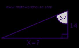 Sin = O H When you're finding an angle change sin to sin 1. X = 30 Sin 12.