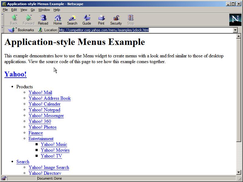 Redundant Interfaces Example: Progressive Enhancement Netscape 4: graphical browser with limited support for CSS and