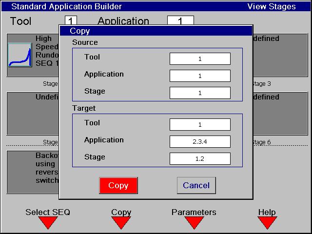 5.3.2 Standard Application Builder / View Stages / Copy c00366en.bmp Fig. 5-7: View Stages / Copy viewstag.