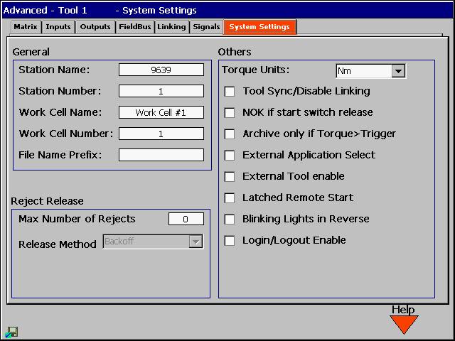 5.4.6 Advanced Application Builder / Signals Fig. 5-18: Signals signlset.txts From the Signals screen the user can configure set conditions that control the activation of signals.