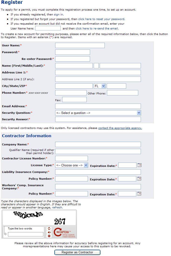 3. User Registration Before using the system to request a PV system permit, select the Register option from the left