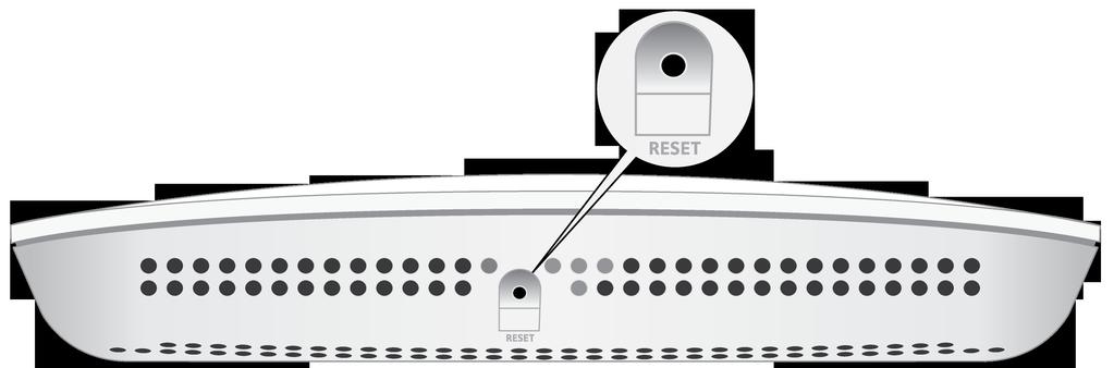 To reset the access point to factory default settings: 1. On the left side of the access point, locate the recessed Reset button. 2.