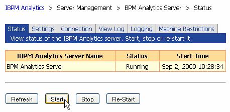 Chapter 4 Running Interstage BPM Analytics Once set up, Interstage BPM Analytics can used to constantly monitor and analyze business activities, providing real-time displays, reports or actions. 4.1 Interstage BPM Analytics Console The Interstage BPM Analytics Management Console is a web-browser based tool for making environment settings and managing monitoring behavior.