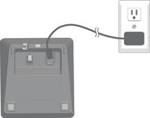 If you have DSL high-speed Internet service, a DSL filter (not included) is required. Plug the other end of the telephone line cord into the telephone jack on the back of the telephone base.
