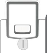 The protruding edge of the handset tab holds the corded handset in
