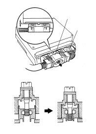 Lass than 1mm Connector B Bolt Connector A 3. Connection of the connector (1) Temporarily fit the connector B. (2) Tighten the bolt by using tool like driver and fit the connector B completely.