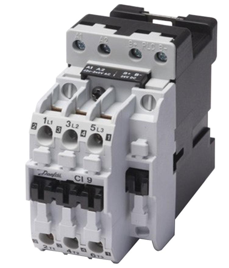 IEC Contactors CI 9-30 with DC Coils Contactors CI 9 DC - CI 30 DC (no built-in auxiliary contacts) - ref. Figure 1 Contactors CI 9 DC - 30 DC and 9 EI - 30 EI cover the range up to 20HP at 600 VC.