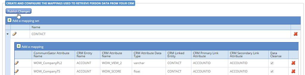 2) Add the CRM Attribute name, this will be the mapping set that you are trying to map to i.e. Contact or Lead. 3) CRM attribute name- This is the name of your attribute in your CRM system.