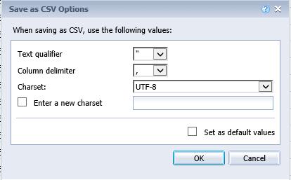 individual tab on the document Export Data to CSV select your