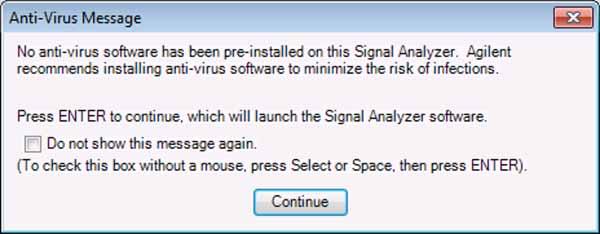 6. The anti-virus notification as shown in Figure 7 will then appear.