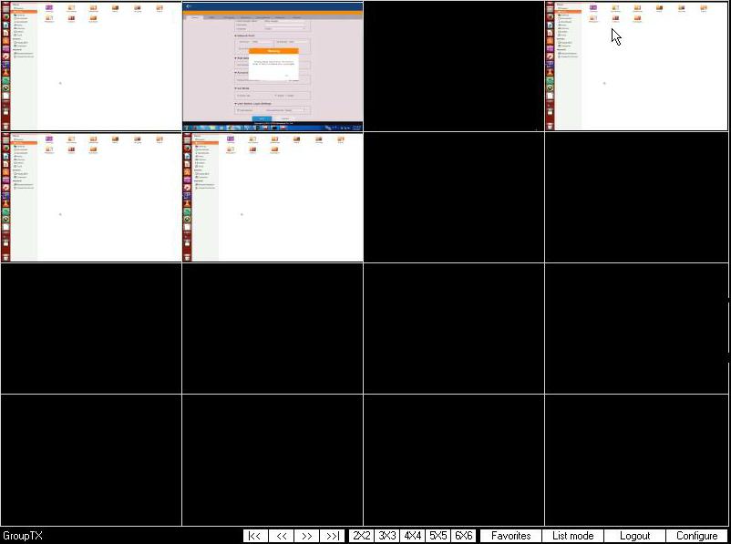KVM over IP Matrix System User Manual Array Mode In Array Mode the screen is divided into a grid of panels, with each panel showing the video display of a particular Channel.