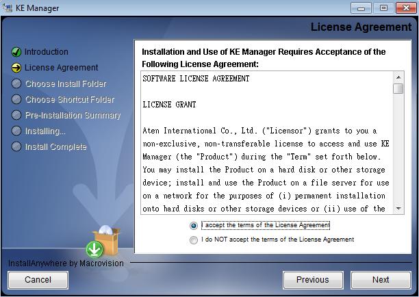 KVM over IP Matrix System User Manual Linux Installation The following are instructions to install the full version of the KE Manager software on a Linux server.