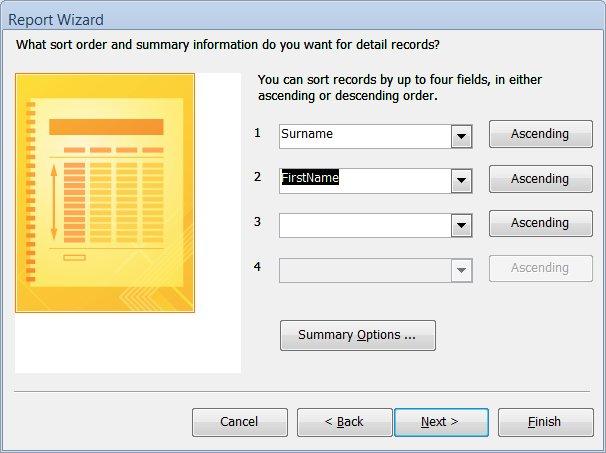 When you group a field, MS Access separates all of the records that relate to that particular field.
