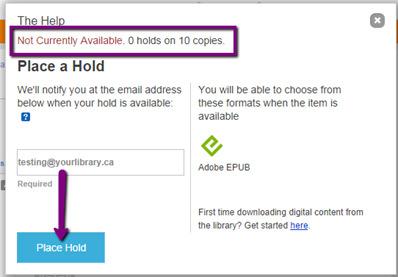 STEP 6: ebook Checkout & Downloading If the ebook is available, you ll be asked to choose your format. We recommend Adobe EPUB.