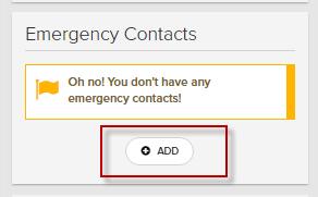 SET UP AND UPDATE EMERGENCY CONTACTS It is important that you designate an emergency contact and keep that information current.