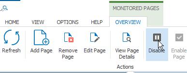 You can continue to use the Management Console to review any stored data about the page, but no new data is collected.