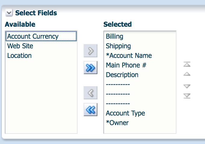 Under the Customize Detail page, perform the following steps: For Account, move the Billing and/or Shipping fields from the Selected section to the Available section.