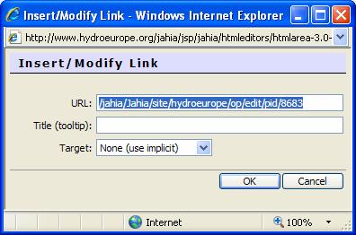 In the URL section, enter the page address you want to reach with its pid number.