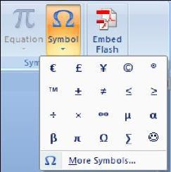Inserting the special characters and symbols Insert symbols that are not on your keyboard, such as copyright symbols, trade