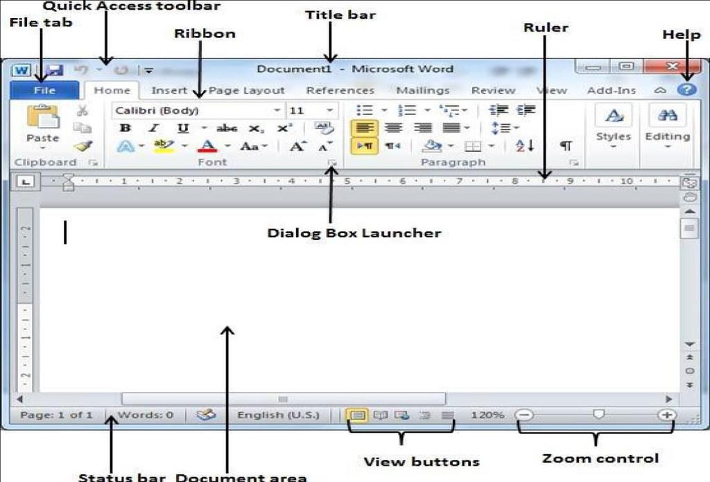 Creating Document In Word, we can create document by typing the text. The text we type is displayed on the screen.