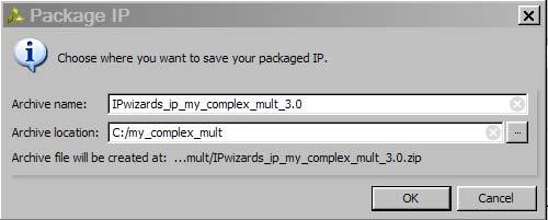Click the Package IP button to create an IP package ZIP file that you can send to an IP user. 8. In the Package IP dialog box, do the following: a.