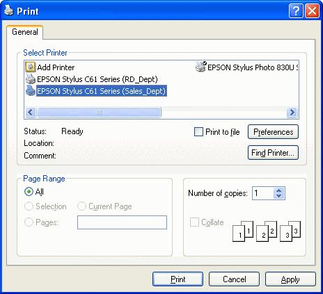 Start Printing: Print a file by using Bluetooth Combo Printer Adapter is quite straight forward, it is just like the normal way you are printing a file.