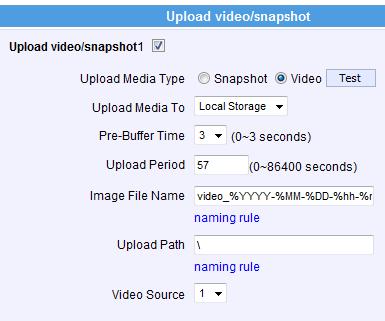 Decide whether the camera should record video clips or snapshots.