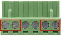 Figure 1: Terminal block connectors 2. Tighten the wire-clamp screws for preventing the wires from loosening.