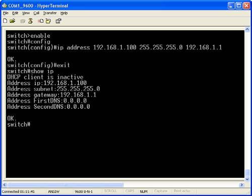 Figure 7: Set IP address screen 3. Repeat Step 2 to check if the IP address is changed.