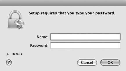 5 Windows Macintosh 4 5 Enter your administrator name and password. Click OK.
