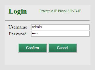 3. The Web User Interface will prompt for a Username and Password.