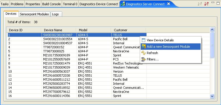 The Server Connect IDE plug-in is a GUI-based interface to connect to the Device Management Server in the engineering lab.
