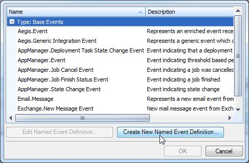 7. Click Create New Named Event Definition 8.