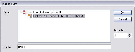 Fig. 34: Inserting a Profinet device protocol A Box in the form of a GSDML is then integrated (right mouse button on "PROFINET Device"). Fig.