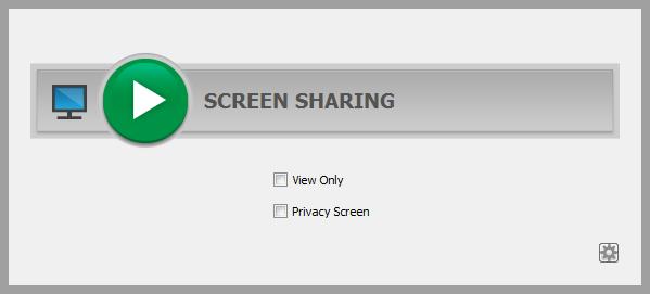 Control the Remote Endpoint with Screen Sharing From the session window, click the Screen Sharing button to request control of the remote computer.