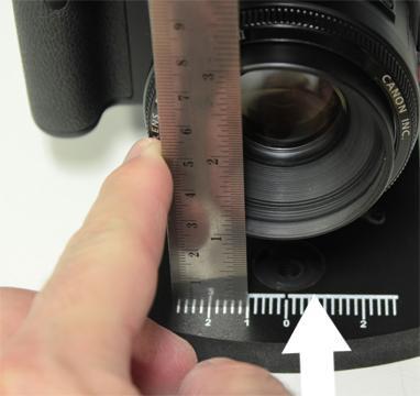 accommodate your camera's offset distance.