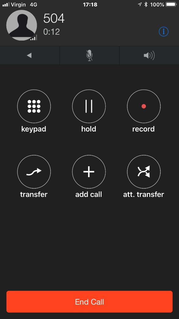 Making a Call From the dialer screen type in the number you wish to call and press the call icon.