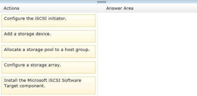 Correct Answer: Section: (none) /Reference: : 1. Allocate a storage pool to a host group. 2.