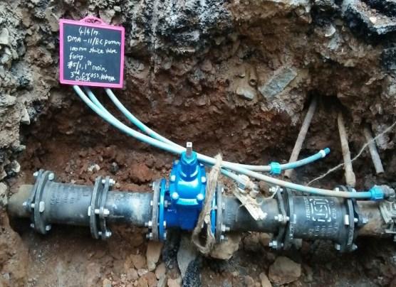 5 sq km area in the city where 50-60 year old pipes are replaced with new ones, leakage has been sealed and electronic district meters suitable for GSM/GPRS communication for measuring flow and