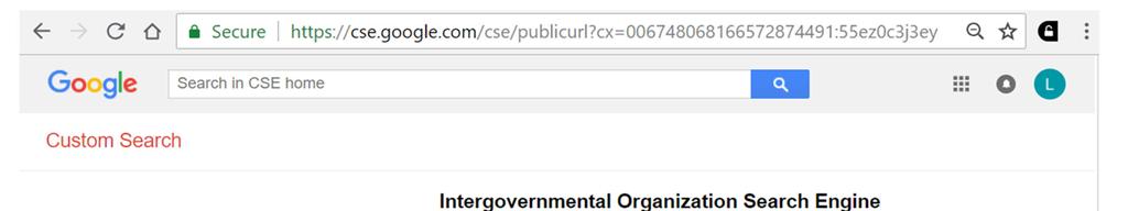 In Google, type Intergovernmental