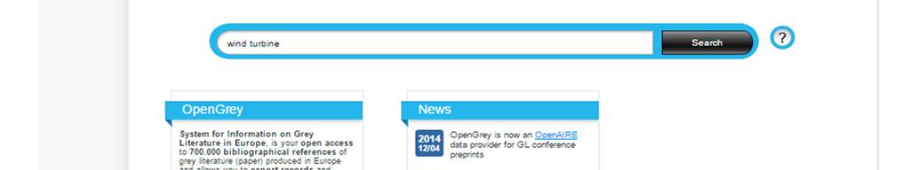 Open Grey is a database of 700,000 grey literature