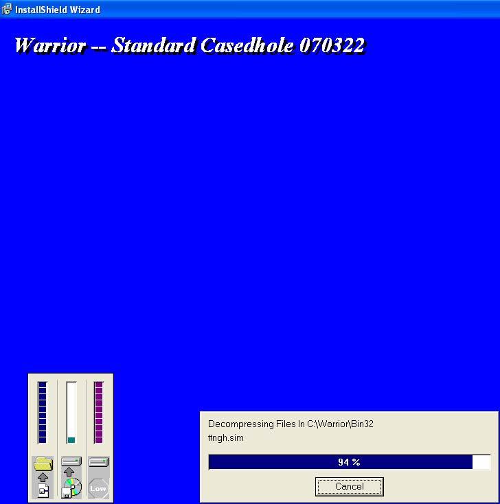 FIG: 8 Decompress and install the warrior files Allow the software to decompress, extract files, and create icons until it is finished.