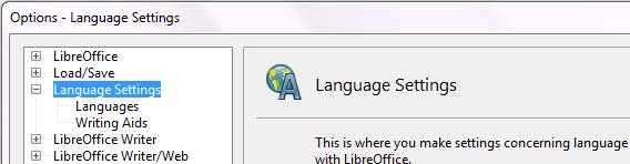 Install the required dictionaries LibreOffice3 automatically installs several dictionaries with the program.