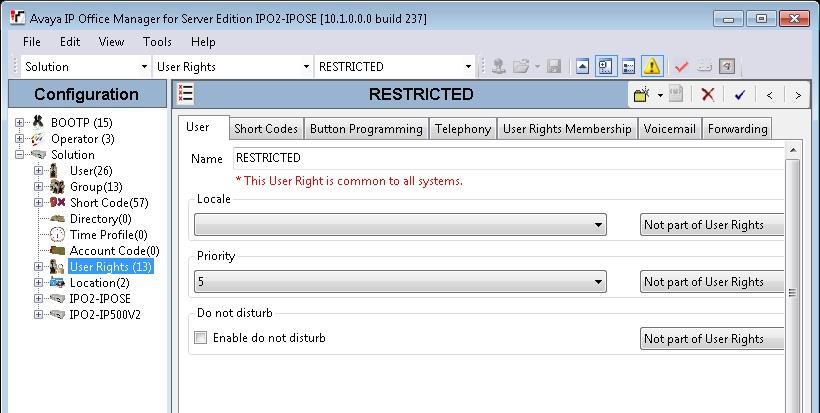 5.10. Administer User Rights From the configuration tree in the left pane, right-click on Solution User Rights and select New to