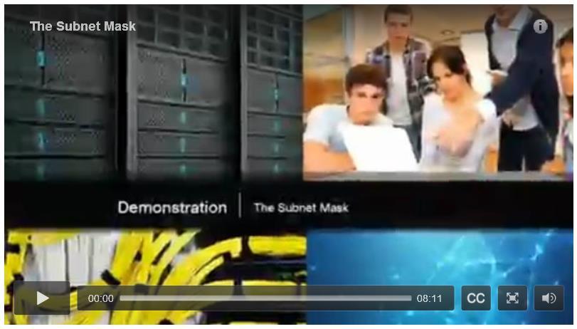 Video Demonstration The Subnet Mask Click Play to view an