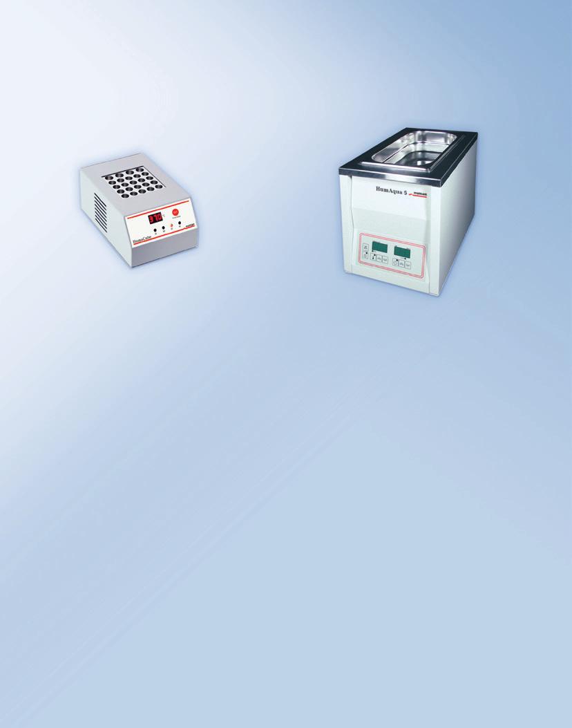 Incubation Easy and Safe Operation HumaCube Incubator for round tubes > 20 positions of Ø 13 mm > 4 positions of Ø 15 mm > Temperature range: 25 C, 30 C, 37 C, 45 C > Digital display for temperature