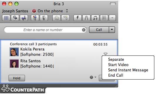 CounterPath Corporation Managing the Conference Mute. When you mute during a video call, you may also want to click Stop Video to stop the video feed.