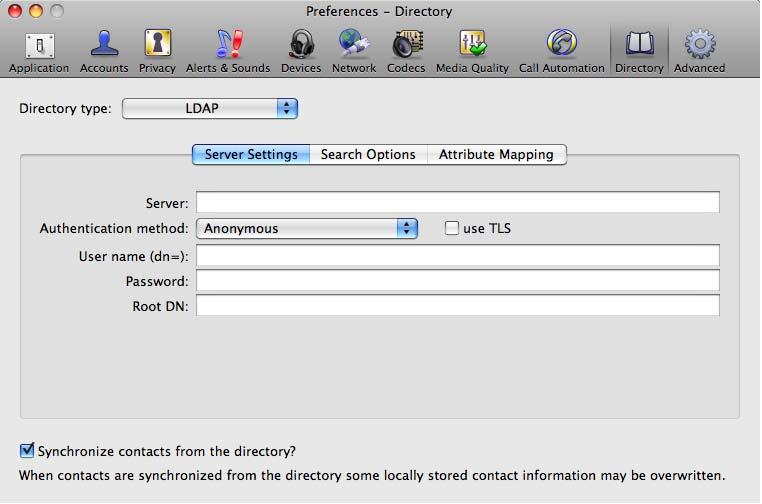 Preferences Directory Generally, change the settings on this panel only if advised to do so by your system administrator.